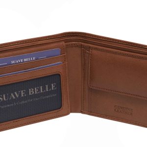 Premium Mens Leather Wallet, LTHR24001, Windsor Tan