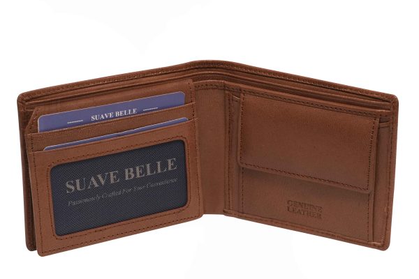 Premium Mens Leather Wallet, LTHR24001, Windsor Tan