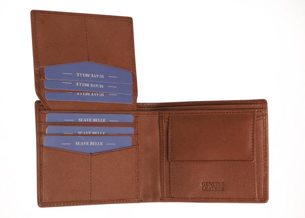 Premium Mens Leather Wallet, LTHR24001, Windsor Tan - Image 3