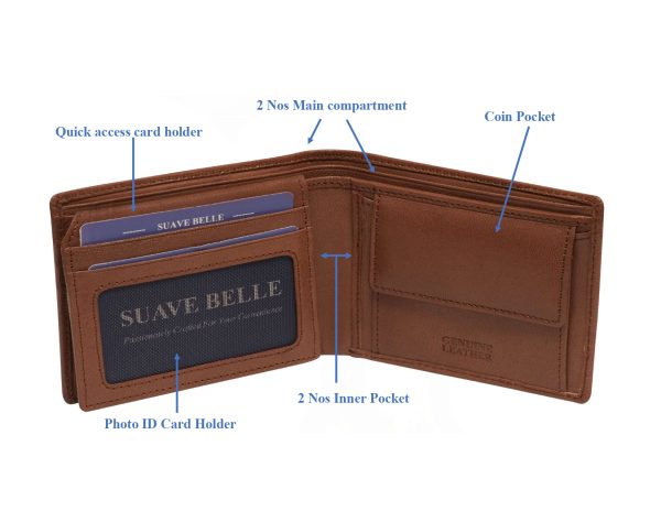 Premium Mens Leather Wallet, LTHR24001, Windsor Tan - Image 8