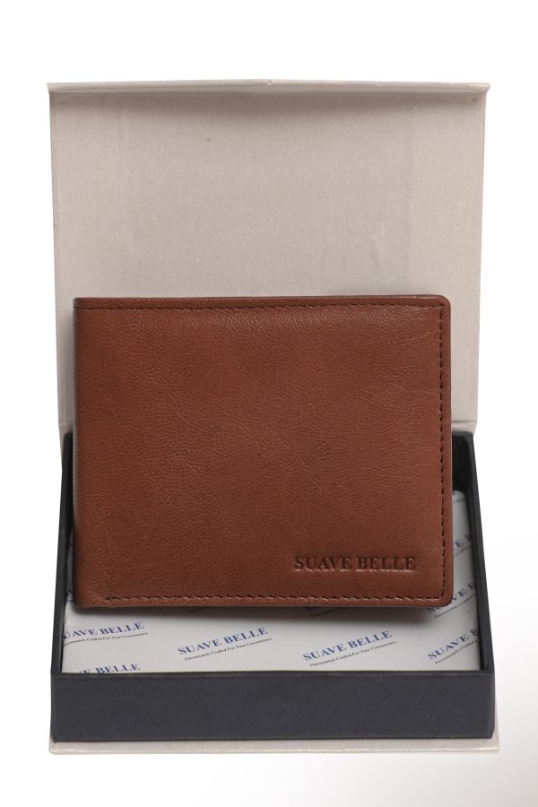 Premium Mens Leather Wallet, LTHR24003, Windsor Tan - Image 4