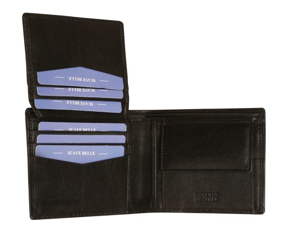 Premium Mens Leather Wallet, LTHR24001, Black - Image 4