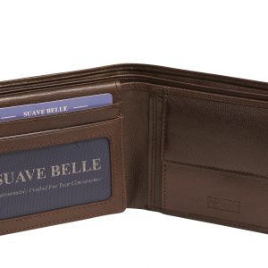 Premium Mens Leather Wallet, LTHR24001, Brown