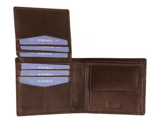 Premium Mens Leather Wallet, LTHR24001, Brown - Image 3