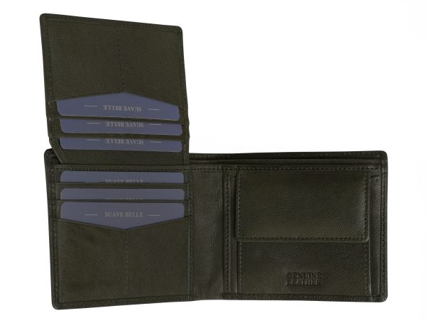 Premium Mens Leather Wallet, LTHR24001, Hunter Green - Image 3