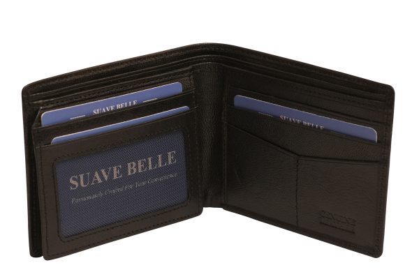 Premium Mens Leather Wallet, LTHR24002, Black