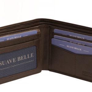 Premium Mens Leather Wallet, LTHR24002, Brown