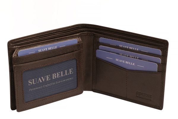 Premium Mens Leather Wallet, LTHR24002, Brown