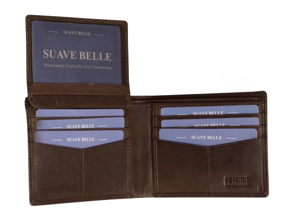 Premium Mens Leather Wallet, LTHR24002, Brown - Image 4