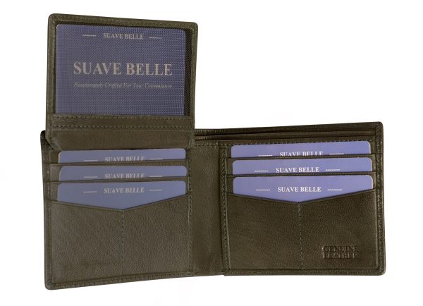 Premium Mens Leather Wallet, LTHR24002, Hunter Green - Image 3