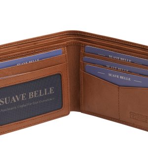 Premium Mens Leather Wallet, LTHR24002, Windsor Tan
