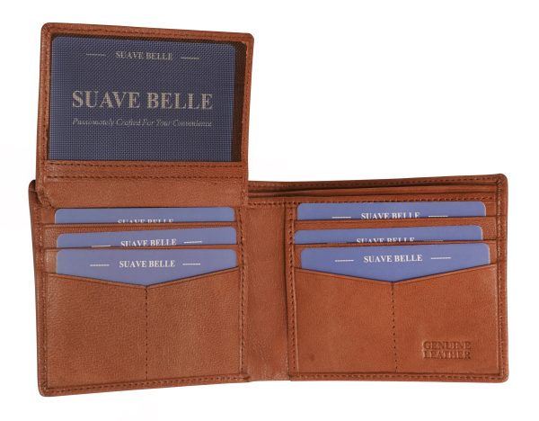 Premium Mens Leather Wallet, LTHR24002, Windsor Tan - Image 4