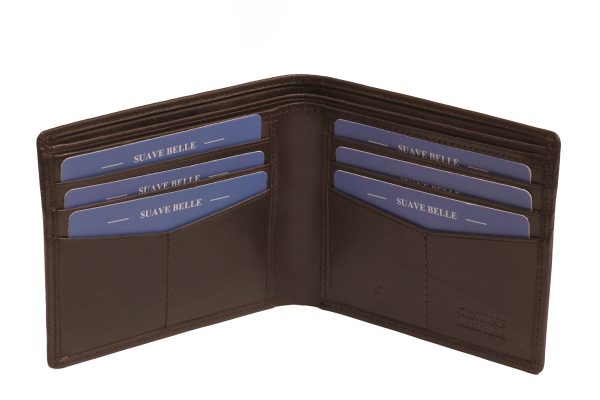 Premium Mens Leather Wallet, LTHR24003, Brown