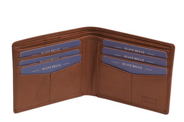 Premium Mens Leather Wallet, LTHR24003, Windsor Tan