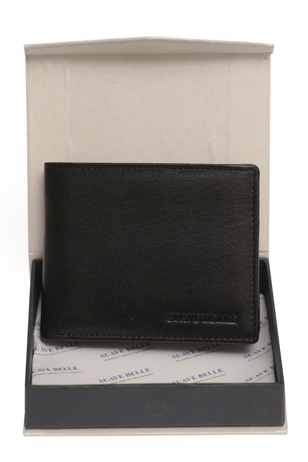 Premium Mens Leather Wallet, LTHR24001, Black - Image 3