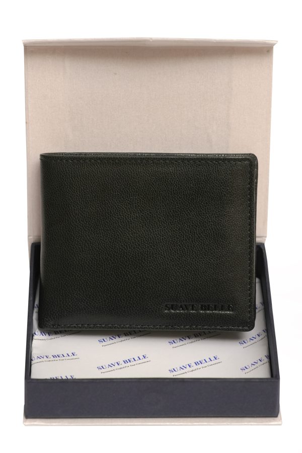 Premium Mens Leather Wallet, LTHR24002, Hunter Green - Image 4