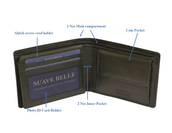 Premium Mens Leather Wallet, LTHR24001, Hunter Green - Image 9