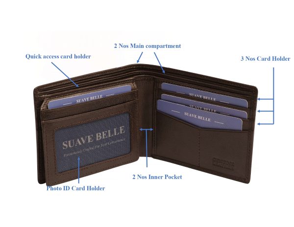 Premium Mens Leather Wallet, LTHR24002, Brown - Image 8