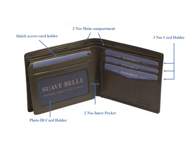 Premium Mens Leather Wallet, LTHR24002, Hunter Green - Image 8