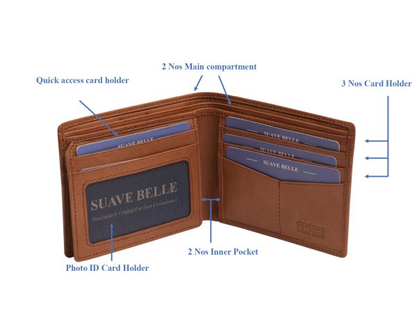 Premium Mens Leather Wallet, LTHR24002, Windsor Tan - Image 8