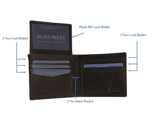 Premium Mens Leather Wallet, LTHR24002, Black - Image 7