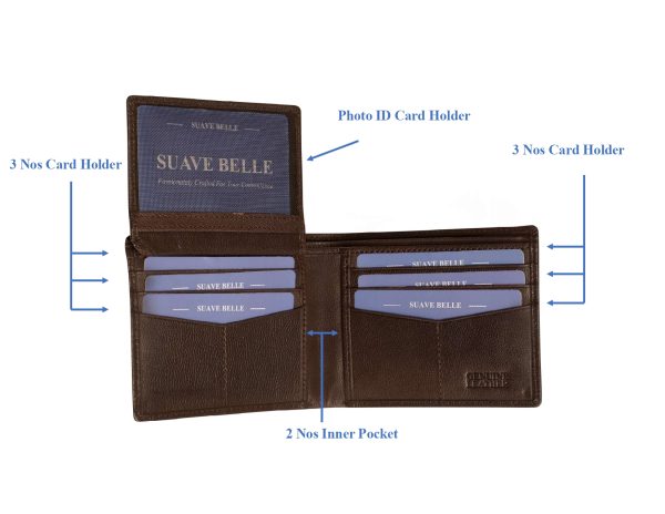 Premium Mens Leather Wallet, LTHR24002, Brown - Image 9