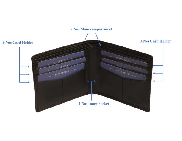 Premium Mens Leather Wallet, LTHR24003, Black - Image 7