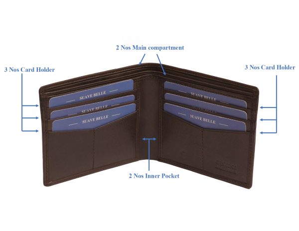 Premium Mens Leather Wallet, LTHR24003, Brown - Image 7